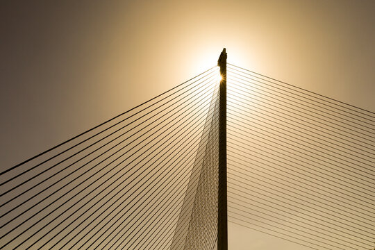 Structure of The Castilla La Mancha Bridge in Talavera de la Reina city