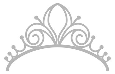Obraz premium Diadem insignia. Elegant thin line decorative ornament