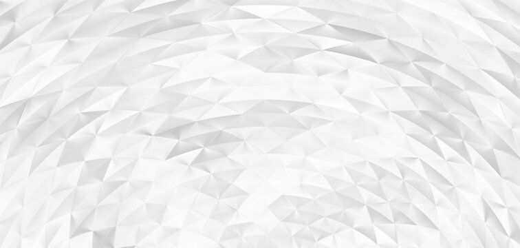 White geometric background. Faceted rhombus