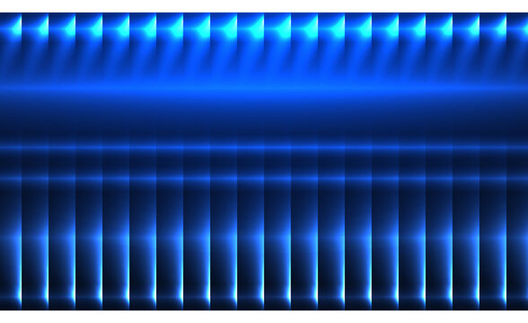 Ribbed glass surface. Glowing stripe over vertical grooves.