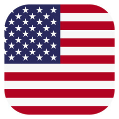 Fototapeta premium Patriotic badge with american flag red blue pattern