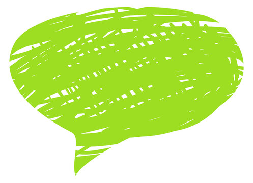 Green dialog box template. Empty message bubble