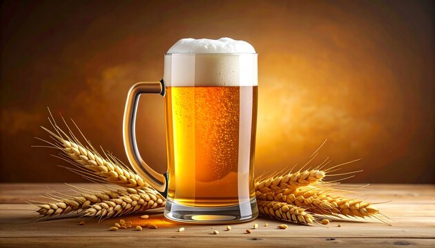 美味しそうなビールの画像 お洒落なアクセント