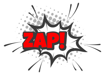 Zap comic effect. Sound splash in retro pop art style © vectortatu