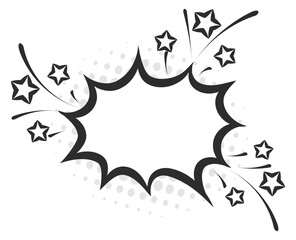 Explosion boom comic effect. Cartoon action element © vectortatu