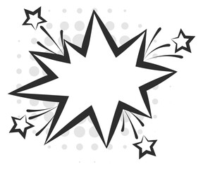 Comic burst. Splash cartoon effect. Boom drawing © vectortatu