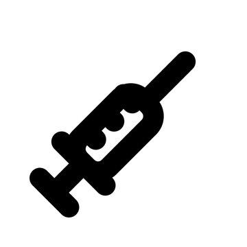 Syringe outline icon - injection vaccine line icon