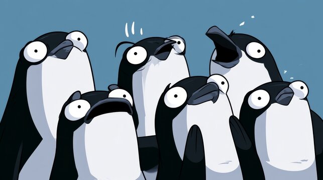 Set of Flork memes featuring humorous characters in various poses and expressions, presented as separate vector illustrations.