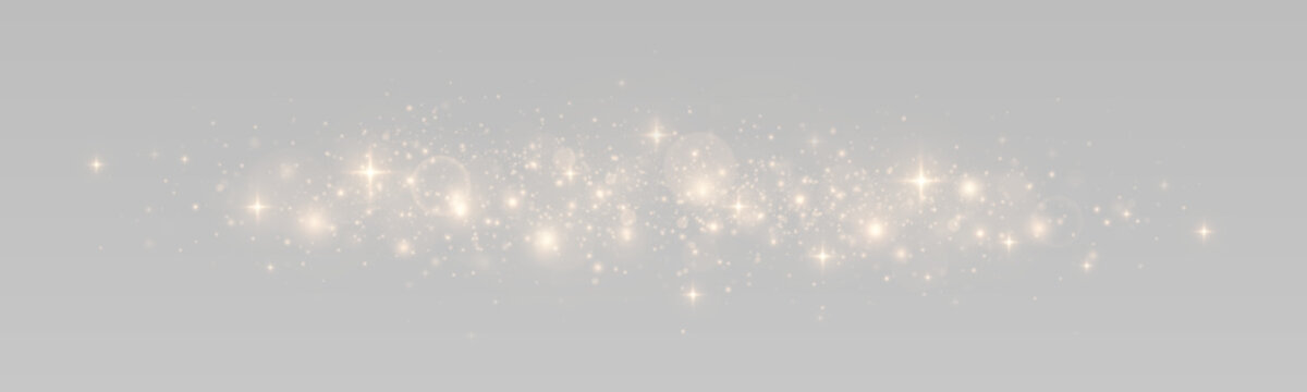 Glistering dust and Christmas star shine with glowing transparent effect.