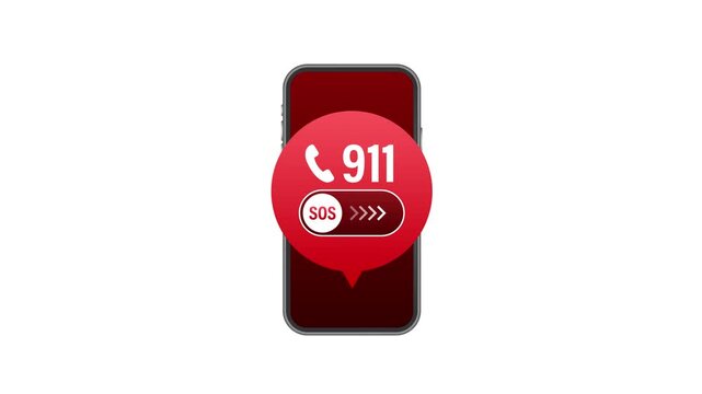 Smartphone making a 911 emergency sos call