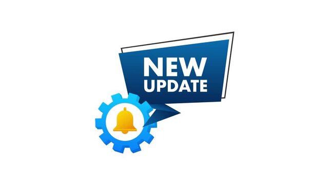 New update banner notification motion graphics