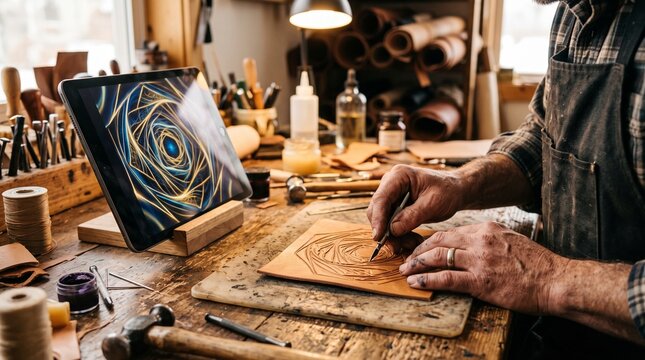 Handcraft Meets Technology Leather Carving Workshop