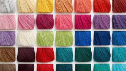 Obraz premium Hair color swatch chart arranged in grid layout on white background