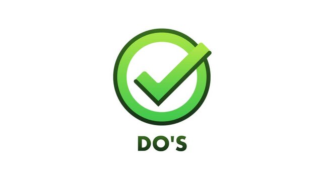 Animated do's and don'ts icons comparison