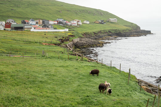 Village of Sumba on island of Suduroy in the Faroe islands
