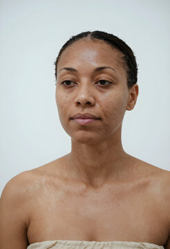 Skincare and natural beauty, portrait of a young woman with authentic skin texture and no makeup for wellness and self acceptance advertising campaign