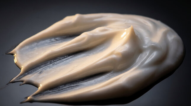 Smooth ivory moisturizer cream swirl texture in extreme beauty product macro