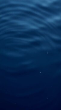 Blue Water Ripple Impact 4K Generative AI