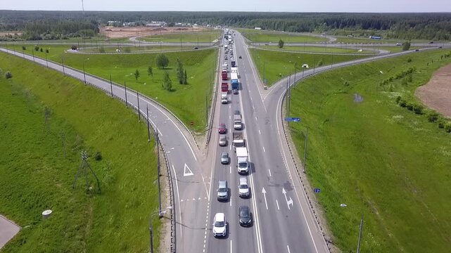 Forward approach to Bronnitsy highway interchange