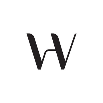 letter initial AW monogram logo vector