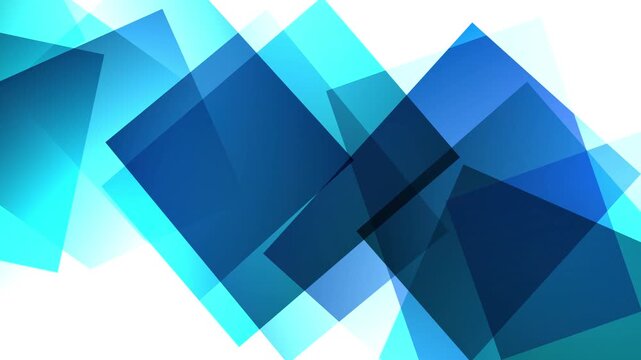 Abstract geometric blue shapes overlap 4K