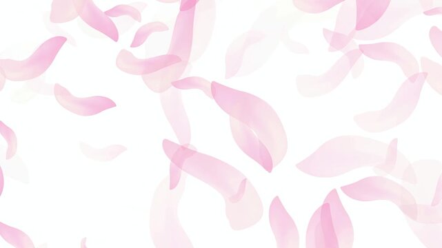 Soft falling pink cherry blossom petals 4K
