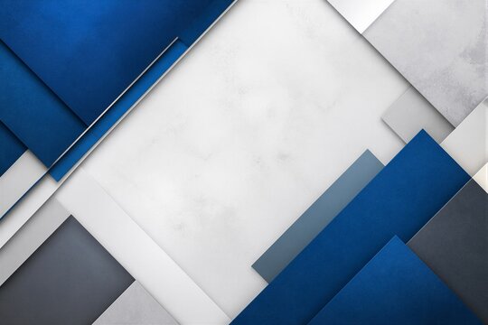 Layered blue and gray rectangles framing marble center