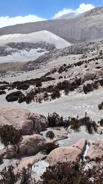 Paisaje del parque de los nevados en Colombia, en donde se ubica el nevado del Ruiz.