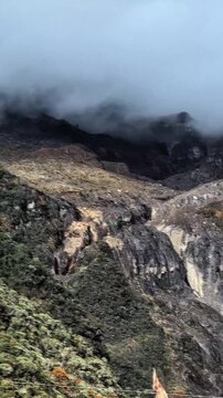 Paisaje del parque de los nevados en Colombia, en donde se ubica el nevado del Ruiz.
