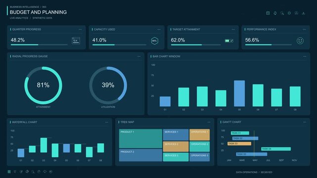 Clean light mode business dashboard animation featuring financial graphs, bar charts, world map analytics, and data metrics. Ideal for corporate presentations, marketing, and finance projects.