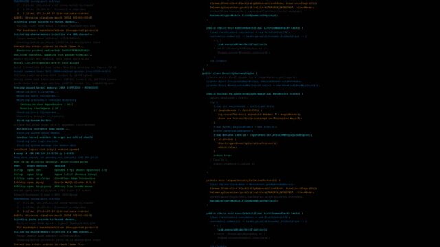 Computer Code Scrolling on Screen with Glitch Artifacts for Cyber Security Background and Programming Software Display