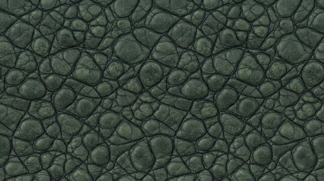 Detailed dark green alligator skin texture background