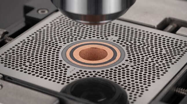 Precision Inspection of a Microfabricated Copper Test Structure
