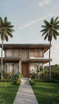 tropical resort hotel