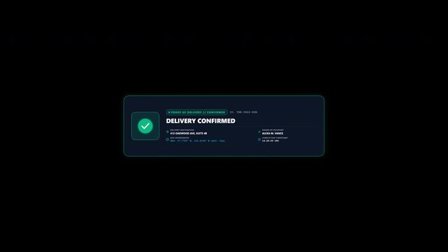 Proof Of Delivery Confirmation 4K