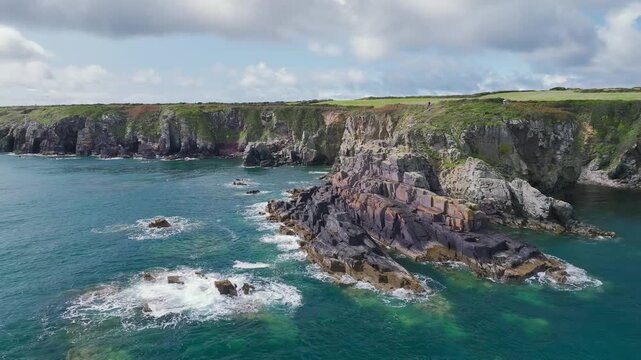 St. Nons Cliffs, St Davids, Haverfordwest, Wales, England, United Kingdom