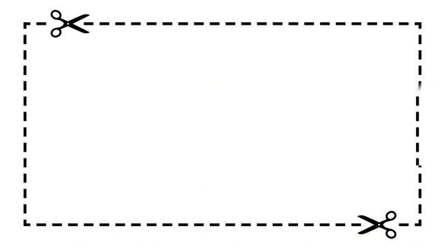 Minimal black dashed horizontal line design on a clean white background, suitable for borders, dividers, and graphic layouts.