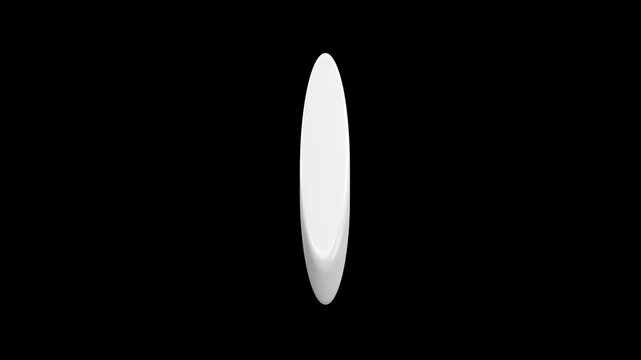 Minimalist Vertical Coin Split Animation in Monochrome Gradient dark graphics divide motion transition visual graphic separation clean abstract screen effect