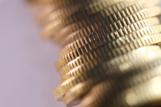 Stack of coins is a vertical pile of money coins placed one on top of another