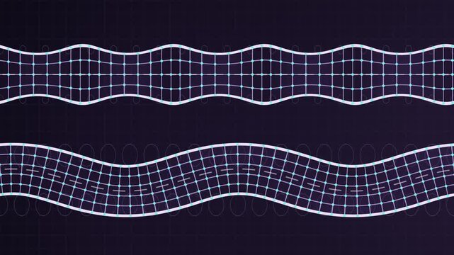 Guided Lamb Waves in Elastic Plate, Symmetric and Antisymmetric Ultrasonic Modes, Seamless Loop in subtle violet tones