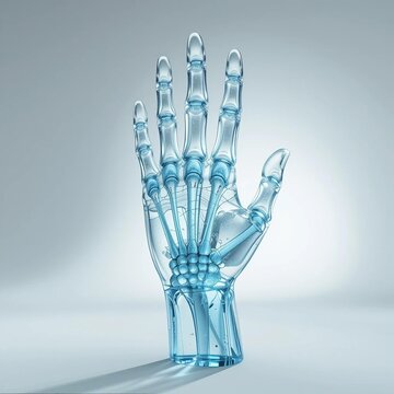 3D Human Hand Skeleton Anatomy Medical Illustration