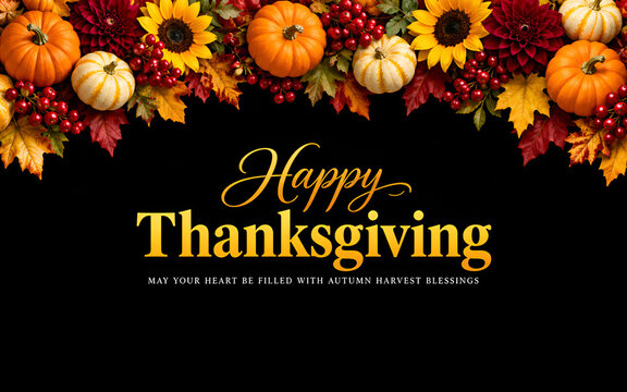 Happy Thanksgiving Day Social Media Celebration Illustration thanksgiving greeting autumn concept

