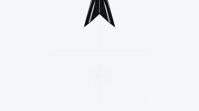 Minimalist geometric arrow icons morphing in a sequence of abstract shape transitions on a light background