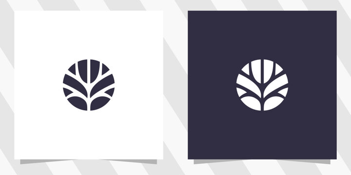 Tree leaf logo design vector