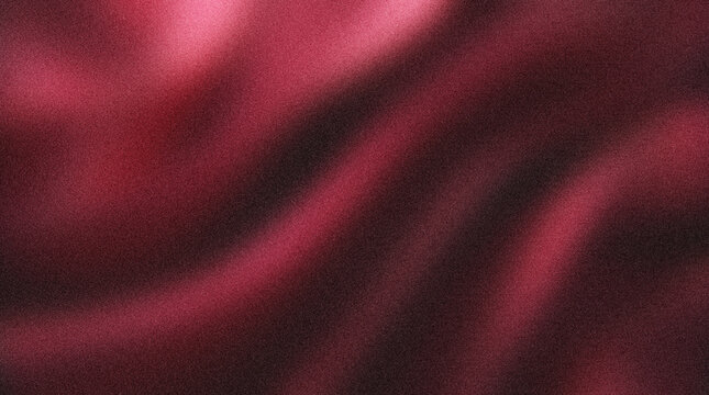 Deep Red Textured Background with Wavy Folds and Shimmering Grainy Surface Evoking Luxurious Fabric or Metallic Finish for Elegant Designs