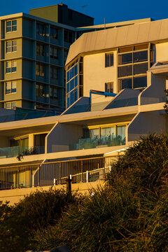 Modern multi-storey apartment buildings and contemporary residential architecture