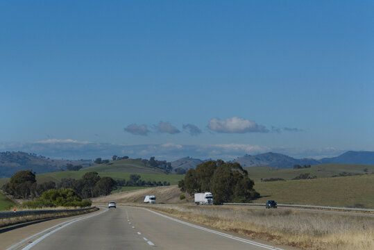 Trucks and cars on Hume Highway