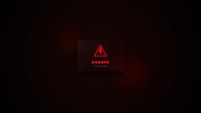 Abstract Red Lightning Icon Centering in Minimal dark background