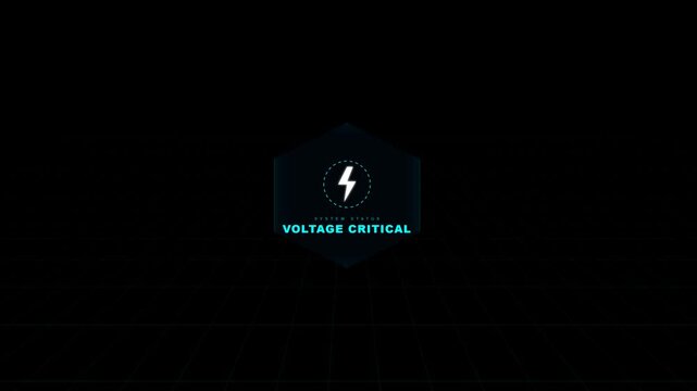 Glowing Icon Danger Signal in Dark Background
