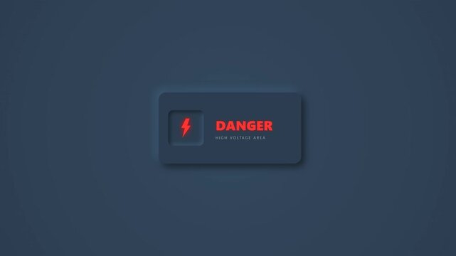 Danger High Voltage Area Sign in Modern Minimal Scene